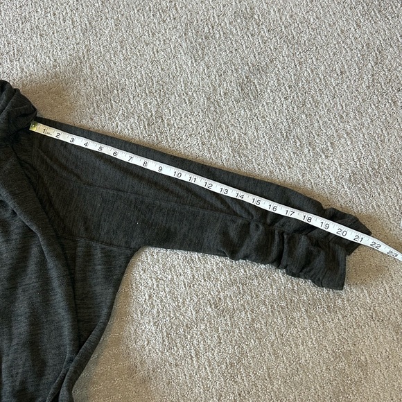 Athleta Cardigan Womens Small Dark Green Waterfall Open Front Athleisure Comfort - Picture 11 of 12